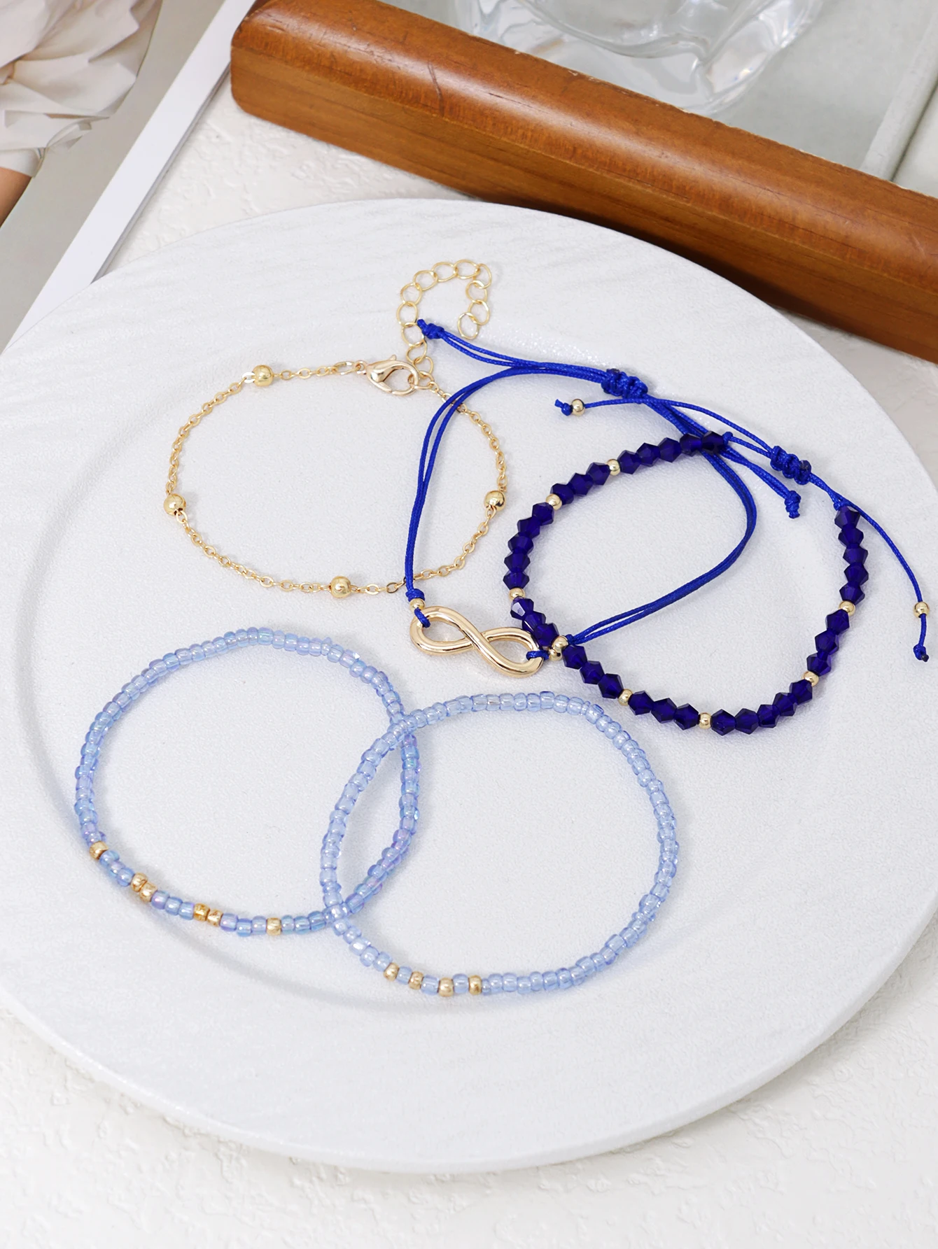 Fashion Bohemian Womens Artificial Crystal Bracelet Vacation Party