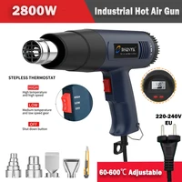 2800W Construction Thermal Dryer 220V Heat Guns Soldering Tool Temperature Adjustable Revair Hair Dryer Shrinking Wrapping Tools 1