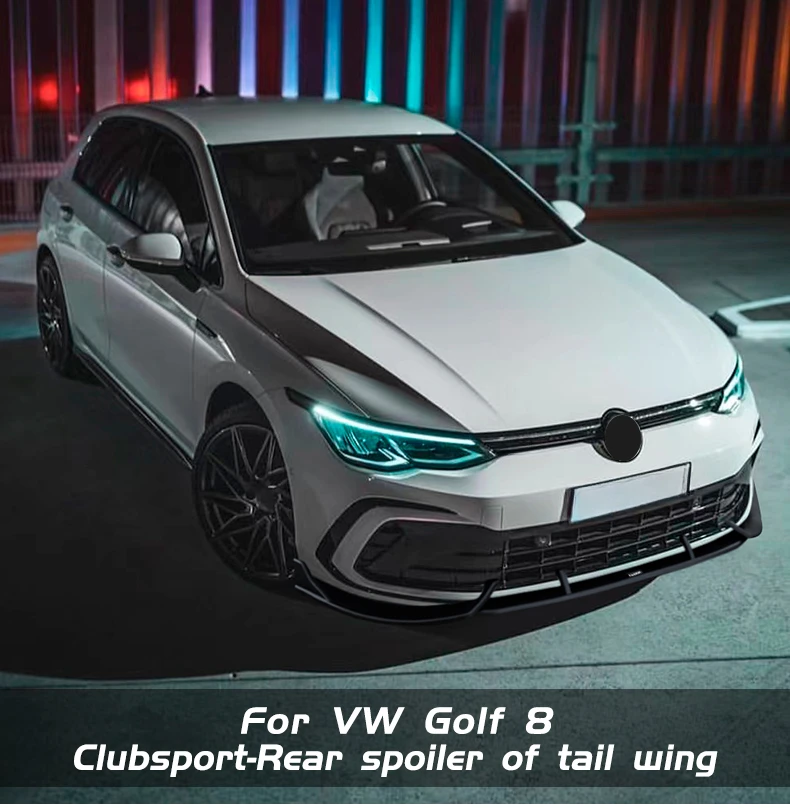 フォルクスワーゲン VW ゴルフ 8 MK8 GTI R ClubSport 2020-2024 フロントバンパーリップスポイラース VW ゴルフ 8  MK8 Ⅷ R GTI GTD GTE 2019 から 2022 フロントバンパーリップディフューザースプリッター フロントバンパーリップ 用 VW  用 ゴルフ 8 用 プロ 2021 2019-2022 VW Golf 8 MK8 R GTI GTD GTE フロントバンパーリップディフューザースプリッターボディに
