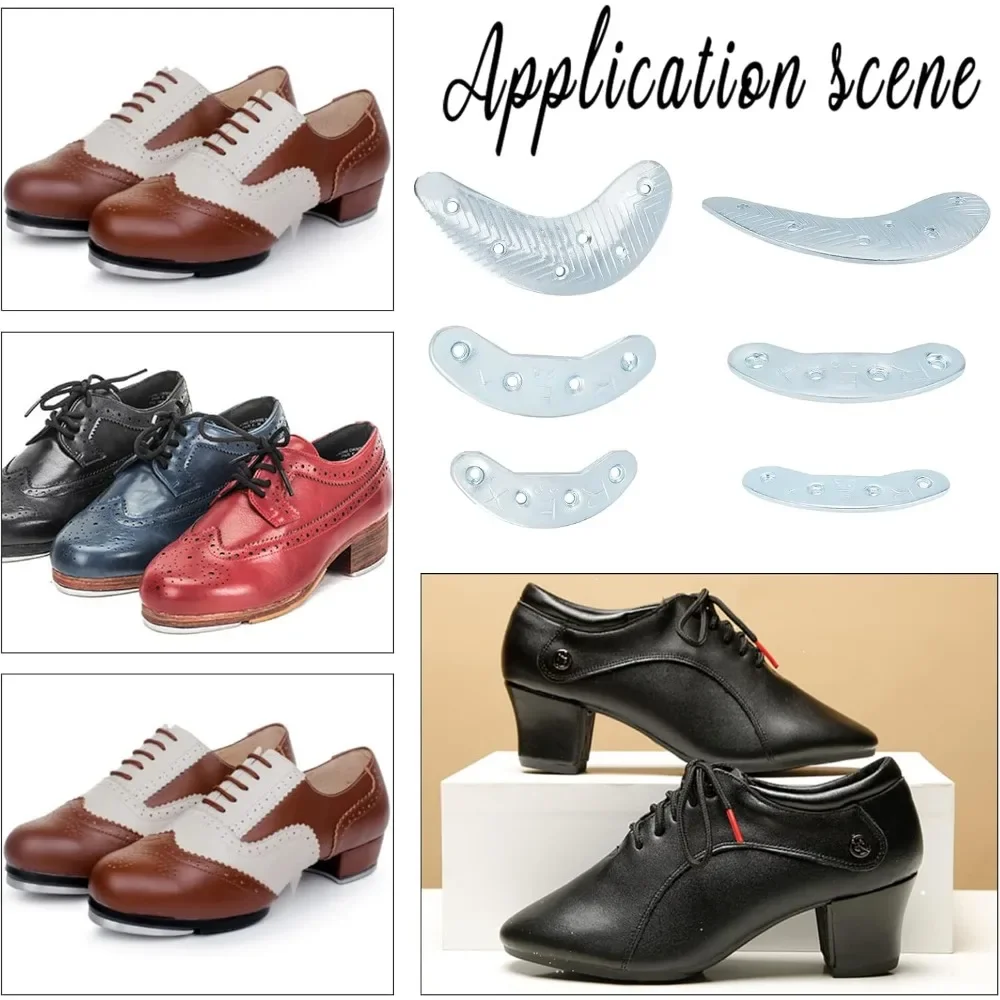 Metal Heel Plates Heel Replacement Plates Screw Nails Crescent Moon Sole Guard Repair Pads Shoe Plate 3 Pairs