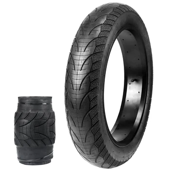 ZUKKA E Bike Fat Tire 20x4.0 Fat Bike Pneumatico Heavy Duty ad alte prestazioni E-Bike Mountain Snow Bike Nero