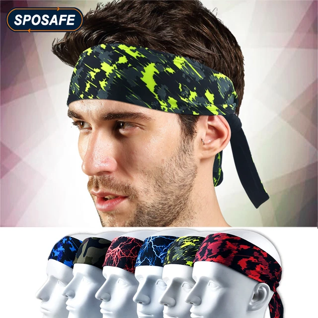 Sports Headband Stretch Elastic Men Yoga Running Hair Band Outdoor Sport  Headwrap Fitness Band - Sweatband - AliExpress