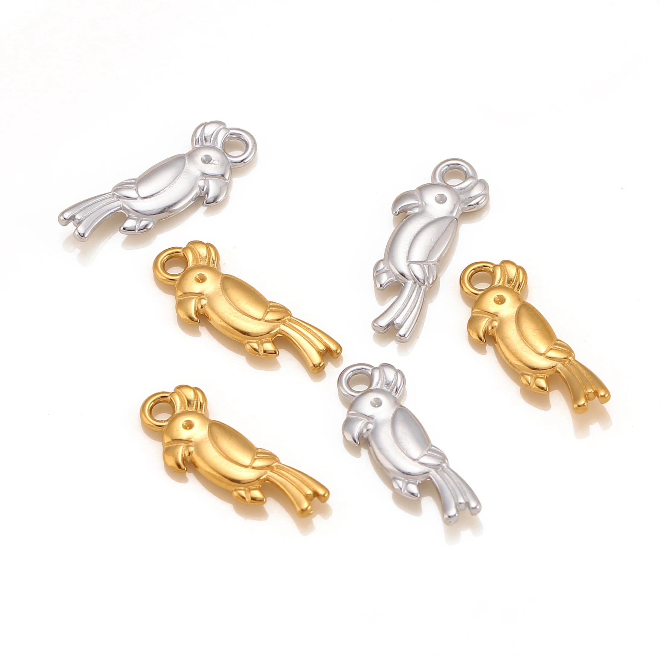 3 Stück/Beutel Friedenstaube Charms für Schmuck Edelstahl Vogel Charms Verbinder DIY Halsketten Armband Ohrringe Zubehör Herstellung – Detail 8