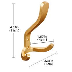 Wall Hooks Hangers Door Wall Mounted Clothes Coat Hooks Aluminum Heavy Load Rack For Kitchen Bathroom Hanging Hardware Organizer