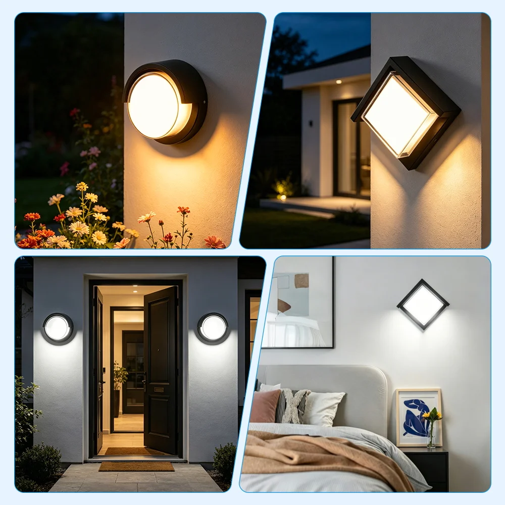 Elegant Outdoor IP65 Waterproof Wall Light - Warm Light for Gardens, Corridors, and Balconies