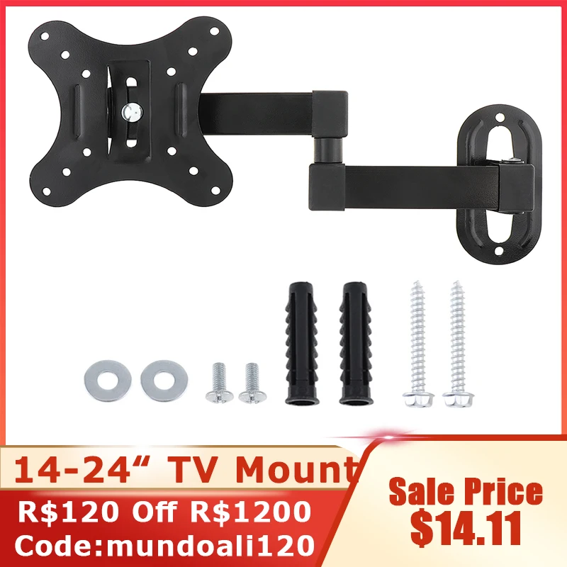 Soporte Pared Tv Montado En Pared Universal Ajustable 10kg