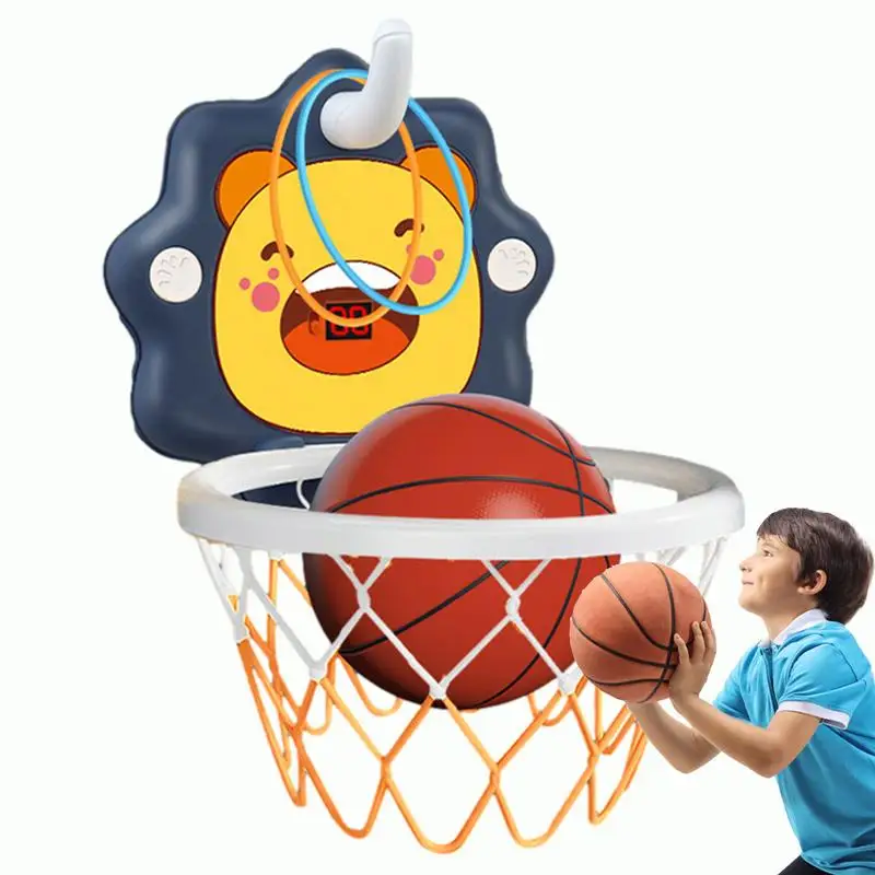 

Indoor Basketball Hoop Set Mini Wall Mounted Basketball Hoop LED Light Mini Hoop With Electronic Scoreboard For Boys Girls