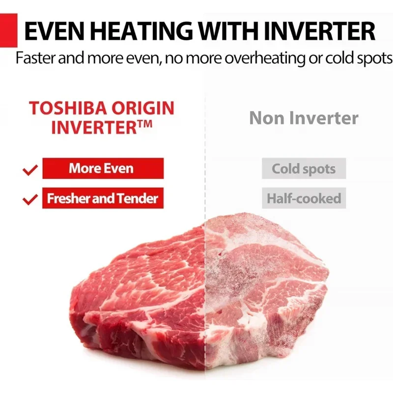 QWTOSHIBA 6-in-1 Inverter Countertop Microwave Oven Healthy Air Fryer Combo,MASTER Series,Broil,Convection,Speedy Combi,Even 4