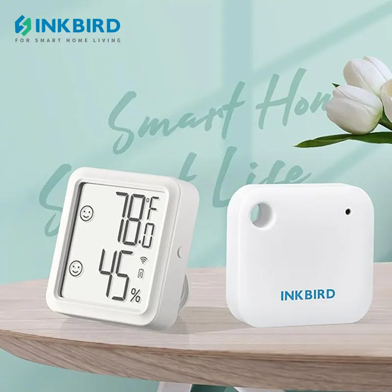 INKBIRD 블루투스 온도 습도 센서, 음식, 가정, 온실, 파충류용 실내 스마트 온도계 및 습도계 데이터 로거