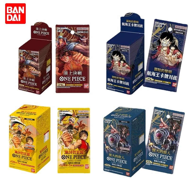 Original Bandai One Piece Cards Game Trading Booster Box Carte Rare Anime Japanese Opcg-01 02 03 04 Tcg Collector Gift