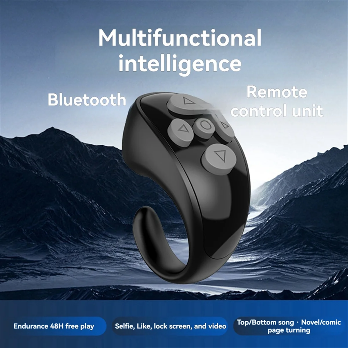 【Pre-order】 Good sales Ring Controller E-Book Page Turner Remote Control Ring Music Video Controller for Tiktok IOS Laptop White.
