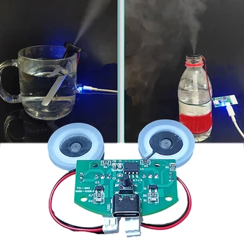 TYPE-C USB Mini Humidifier DIY Kits Mist Maker And Driver Circuit Board Fogger Atomization Film Colorful Double Spray Board 1