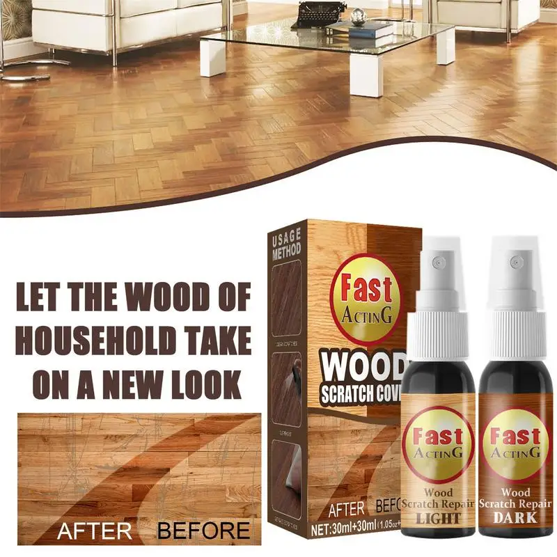 60ml Wood Furniture Repair Kit Wood Filler Scratch Remover For Light & Dark Furniture And Floor Cover Scratches wood repair kit