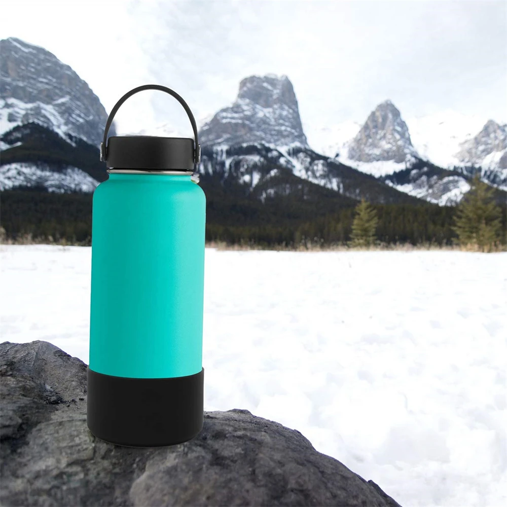 Water bottle flat glass anti-slip bottom sleeve cover bumper sports mug bottom sleeve shock absorption and fall prevention.