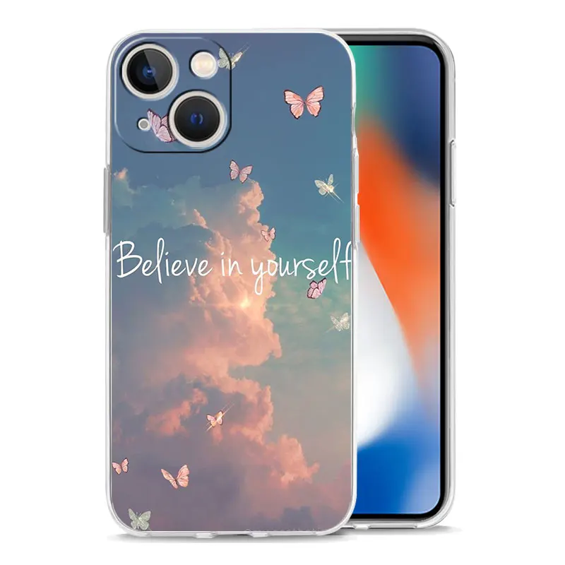 Personalized Glitter Name Clear Phone Case Cover