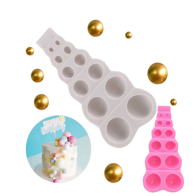 

Reusable Hemisphere Pearl Ball Silicone Cake Mold Soap Fondant Chocolate Molds DIY Baking Kitchen Cooking Cake Decorating Tools