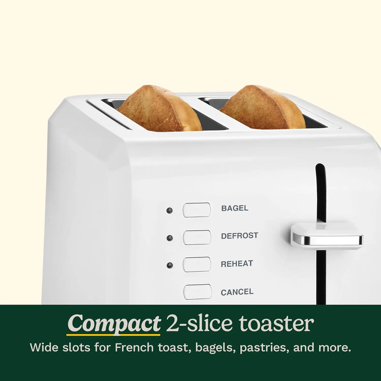 2-Slice Toaster, Compact, White, CPT-122 4