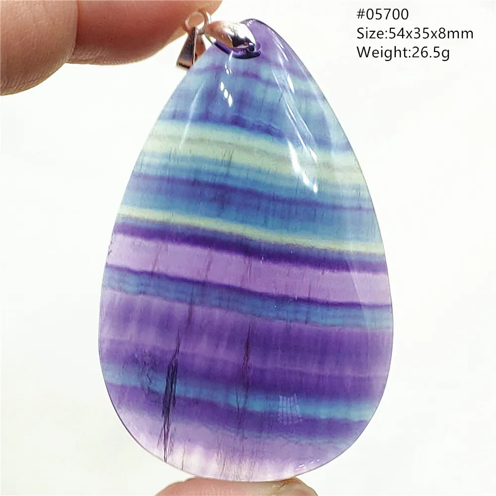 Natural Colorful Fluorite Quartz Pendant Necklace Jewelry For Women Men