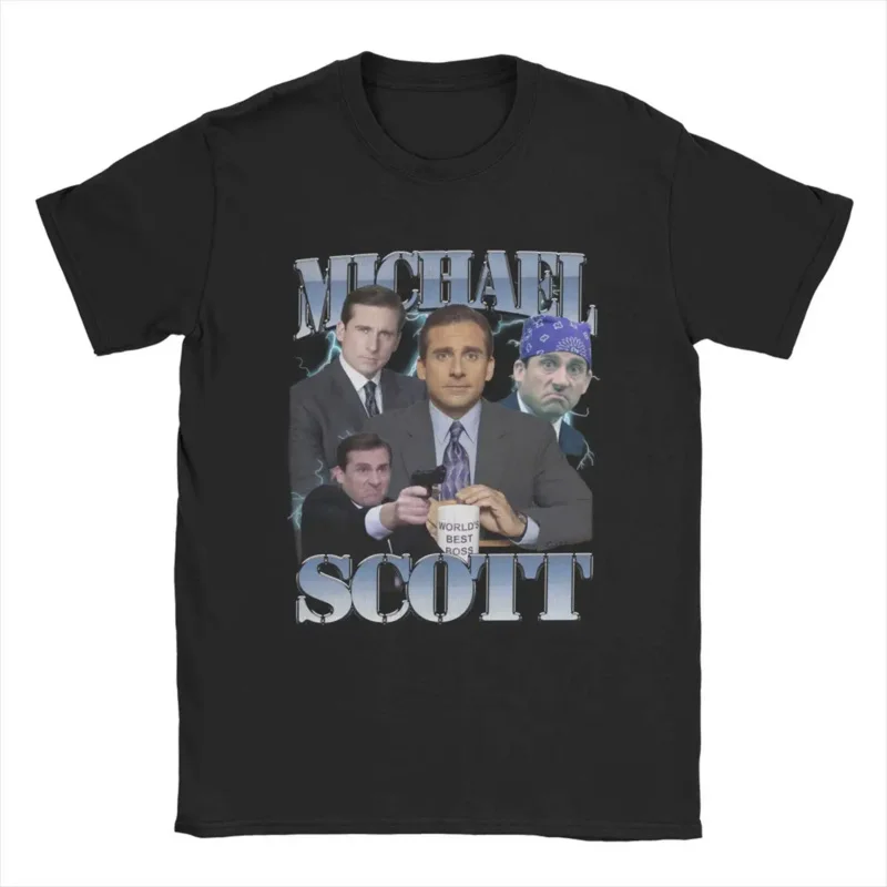 

Michael Scott 90s T Shirt for Men 100% Cotton Novelty T-Shirt O Neck Tee Shirt Short Sleeve Tops Summer