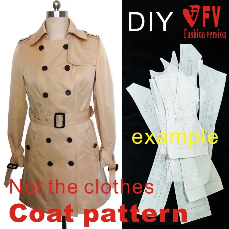 McCall Pattern Clothing DIY Overcoat Sewing Pattern Coat Sewing Template Cutting drawing BFY-11