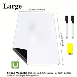 Erasable Flexible Magnetic Whiteboard Sheet for Fridge & Kitchen Memo (Large)