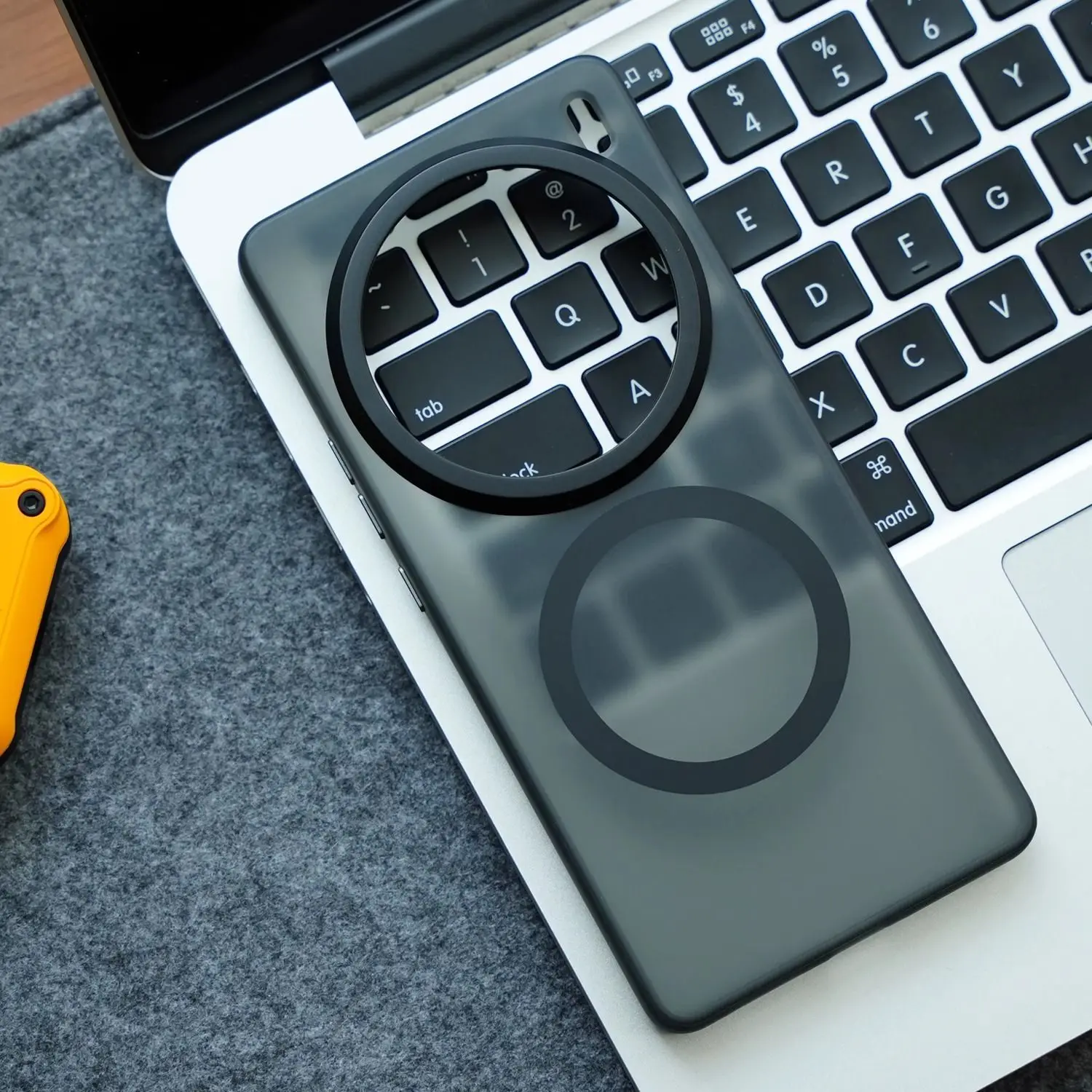 Frosted Transparent Magnetic Acrylic Anti-Drop Phone Case