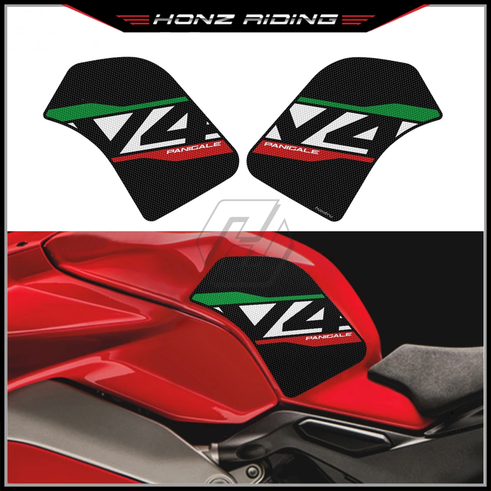 For Ducati Panigale V4 V4S 1100 Corse SP 2018-2022 Sticker Motorcycle Anti-slip Side Tank Pad Protection Knee Grip Mat maisto 1 18 ducati panigale v4 s corse static die cast vehicles collectible hobbies motorcycle model toys