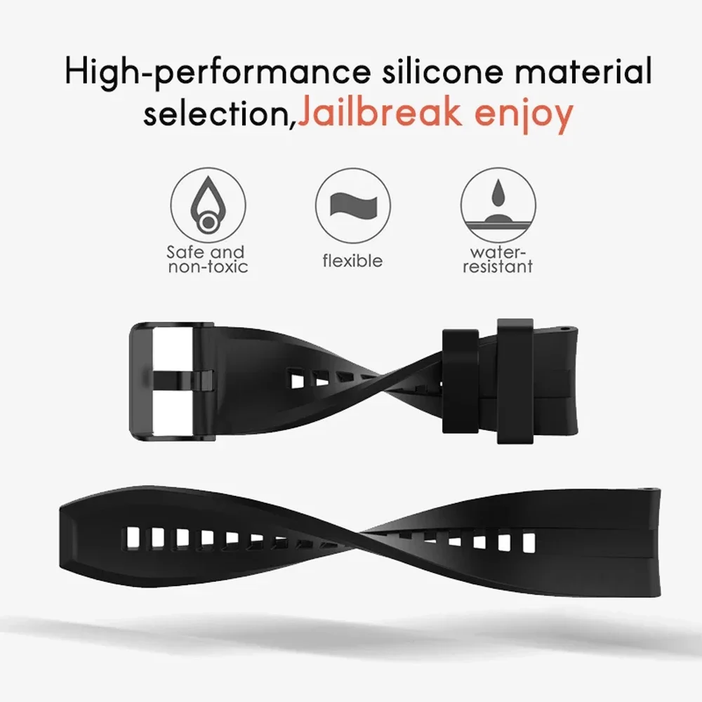 Premium 22mm Silicone Watch Strap Band - Versatile and Durable Bracelet Replacement