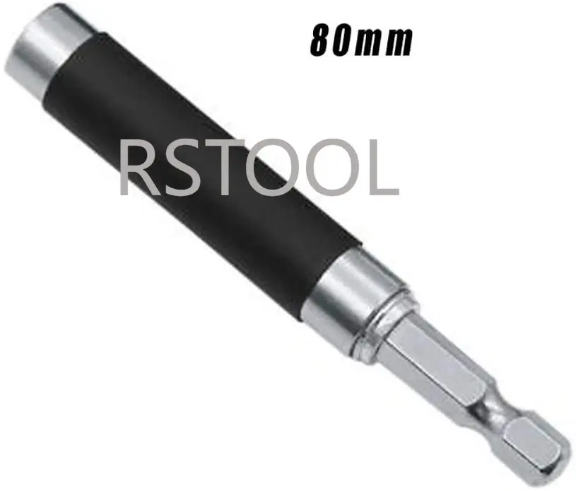 80mm 1/4" Screwdriver Bars Hex Shank Sleeve Extension Guide Rod Screw