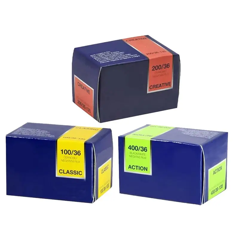 BNVN-흑백 135 필름 소형팩 100 200 400 ISO 클래식 36장 노출 롤 코..
