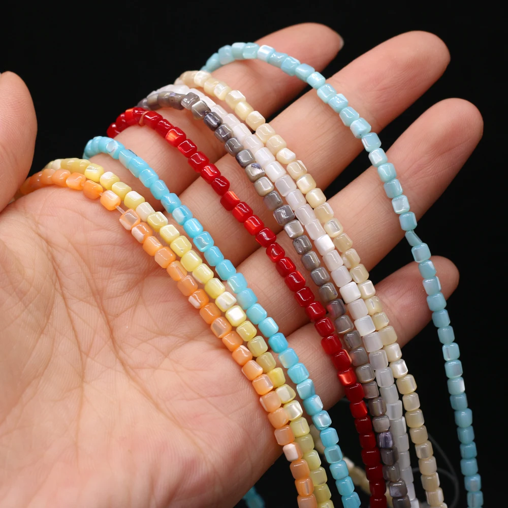 Elegant Cylindrical Mother of Pearl Sea Shell Beads for DIY Jewelry Making - 3.5mm