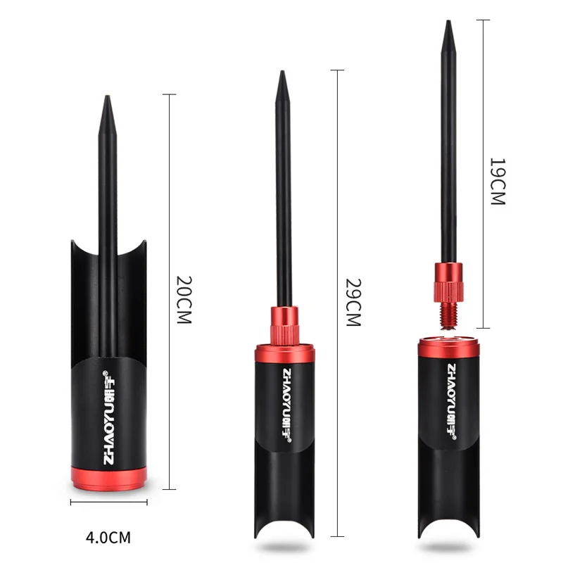 Fishing Rod Support Adjustable Stainless Steel Telescopic Fishing Rod Support Pole Inserted Stand Ground Holder Bracket