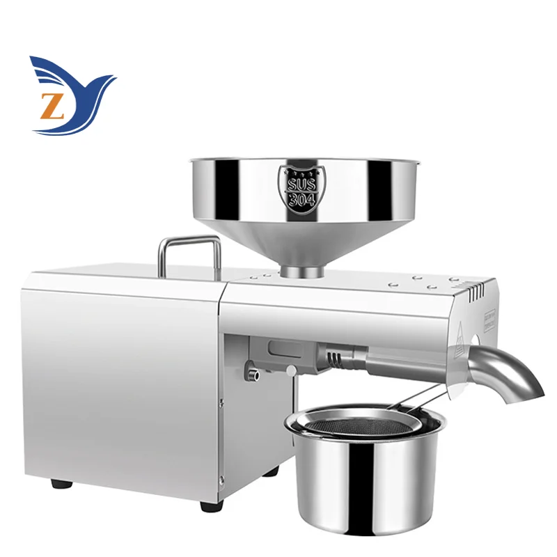 Oil Press Machine RG-307 Home Commercial 3-5kg per Hour Peanut Flaxseed Cold Squeezer Business Sesame Sunflower Seeds Extraction 6