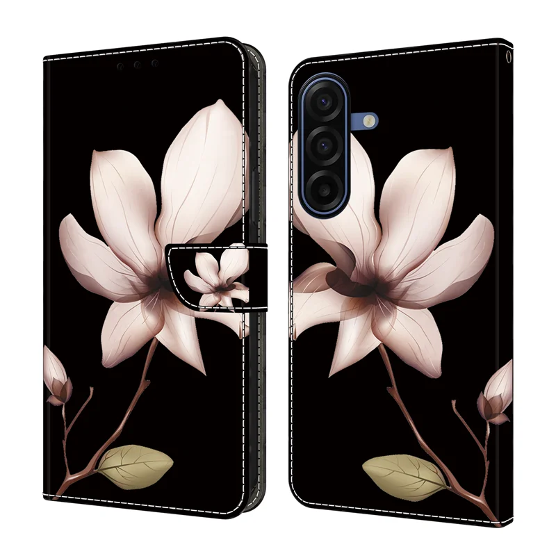 Elegant Leather Flip Wallet Phone Case with Magnetic Stand - Cute Design