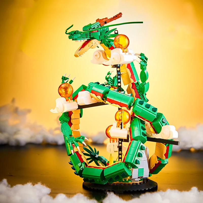 

New Dragon Ball Creative Dragon Building Blocks Children's Particles Assembled Big Boys Educational Toy Model Gift