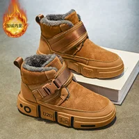 Mens Boots Platform Winter Shoes Casual Outdoor Ankle Leather Cowboy Chelsea Tactical Hiking Work Sneakers Designer Luxury