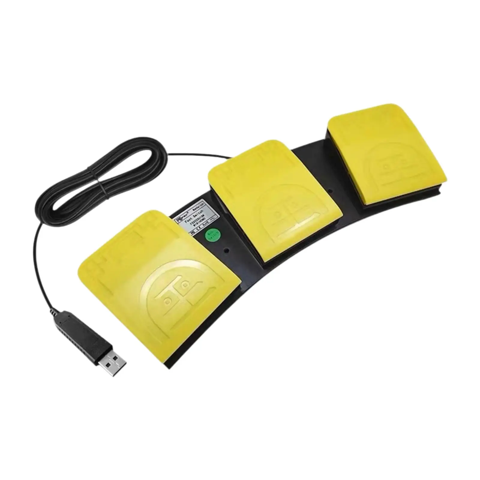 USB Triple Foot Switch Pedal With Mechanical Switches | Programmable 3-Key Footswitch For Gaming, Transcription, Media