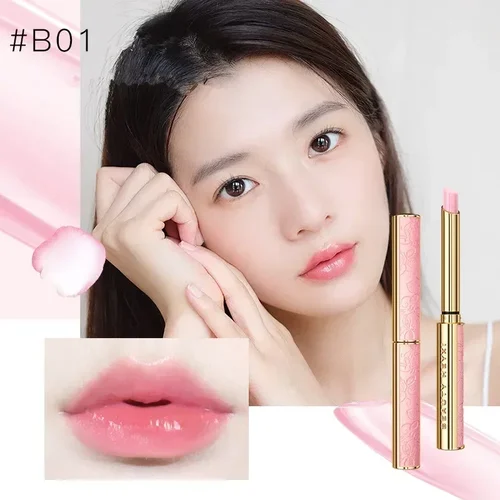 꿀 복숭아 색상 변경 립스틱, 방수 온도 변경, 보습 립스틱, 오래 지속되는 영양 립 밤 5