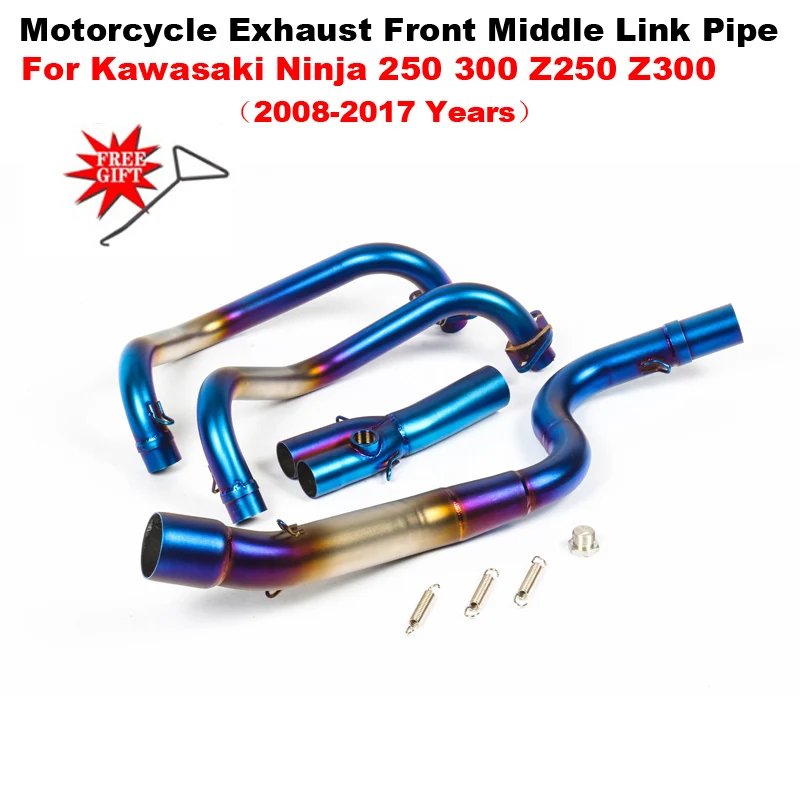 Slip On For Kawasaki Ninja 250 Ninja 300 Z250 Z300 2008 - 2017 Years Motorcycle Exhaust Modify Escape 51mm Front Link Pipe Moto - Image 2