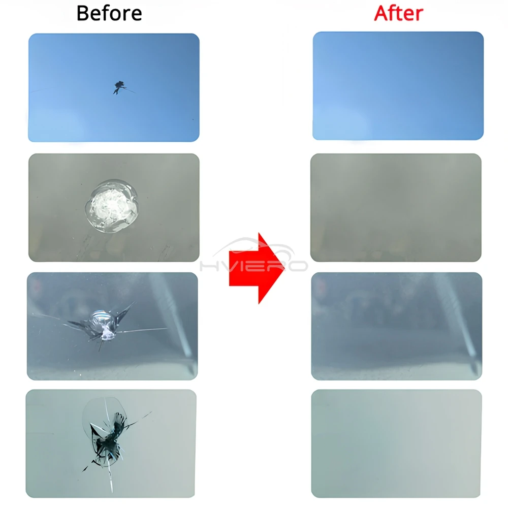 Car Windshield Repair Resin Kit Tools Windscreen Break Scratch Restoration Protective Stickers Glass Cleaner Care No Trace Wash windshield repair kit