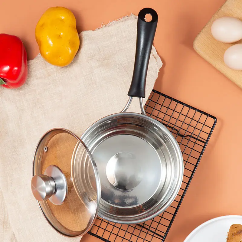 1600ml milk pot saucepan Stainless steel milk pot Pan soup non-stick pan