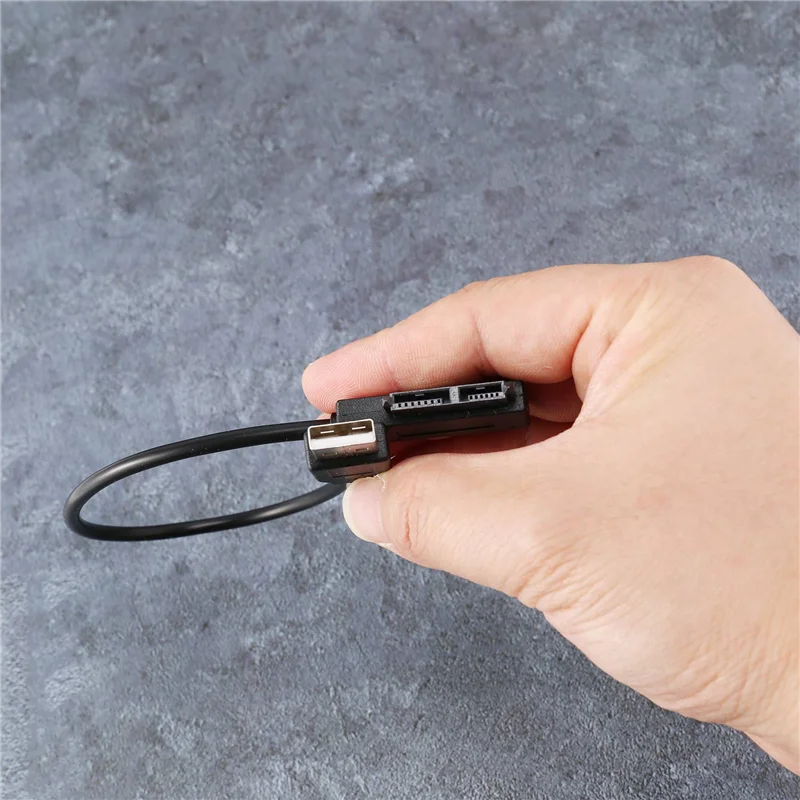 SUNRI-4X USB 2.0 미니 Sata II 7+6 13핀 어댑터 변환기 케이블 노트북 CD/DVD ROM 슬림라인 드라이브