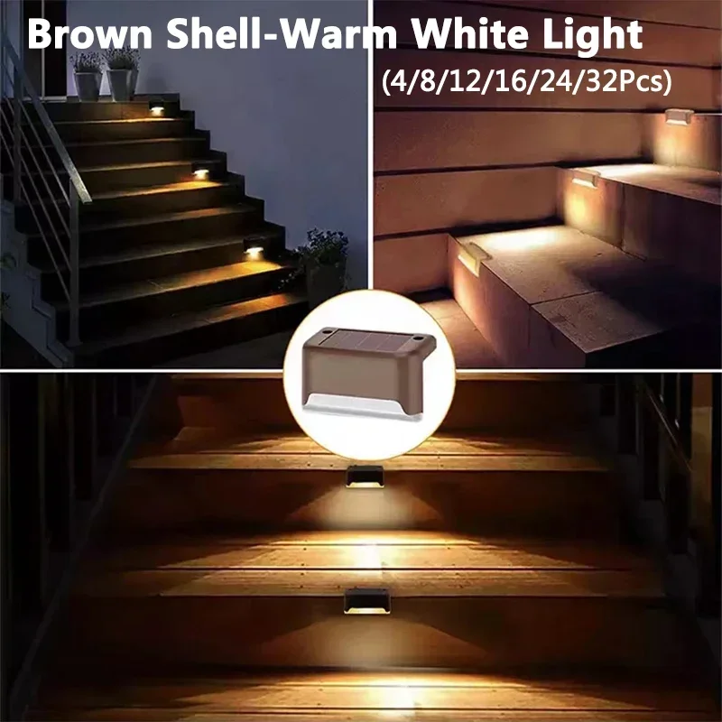 ตัวเลือกสินค้า LED Solar Step Lights 6 Sizes ประหยัดไฟ ติดตั้งง่าย สวน บันได ลานบ้าน