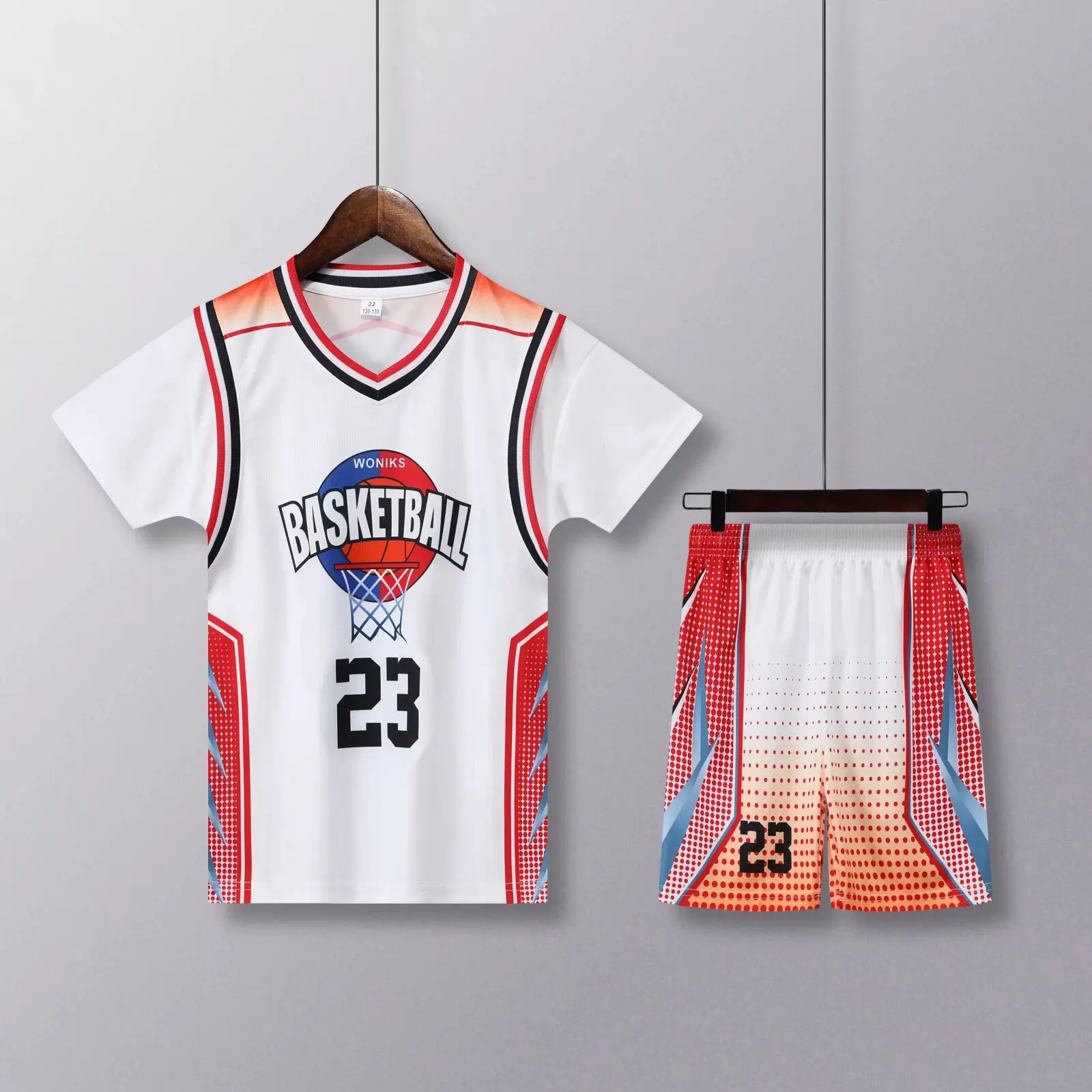 Kids Sports Suit 24 25 Children's clothing suit boy girl Fans Basketball Jerseys 23 Fake two-piece uniform kit training Shirts and shorts