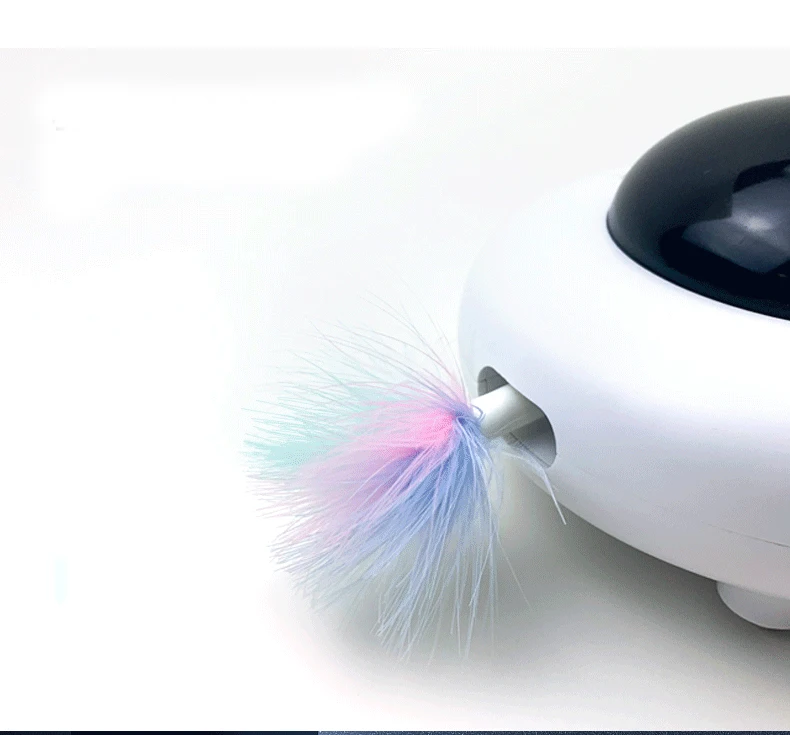 Cats Teaser automatic Toys Interactive funny cat Feather Stick Spinning Pet Turntable Catching Training intelligent toy