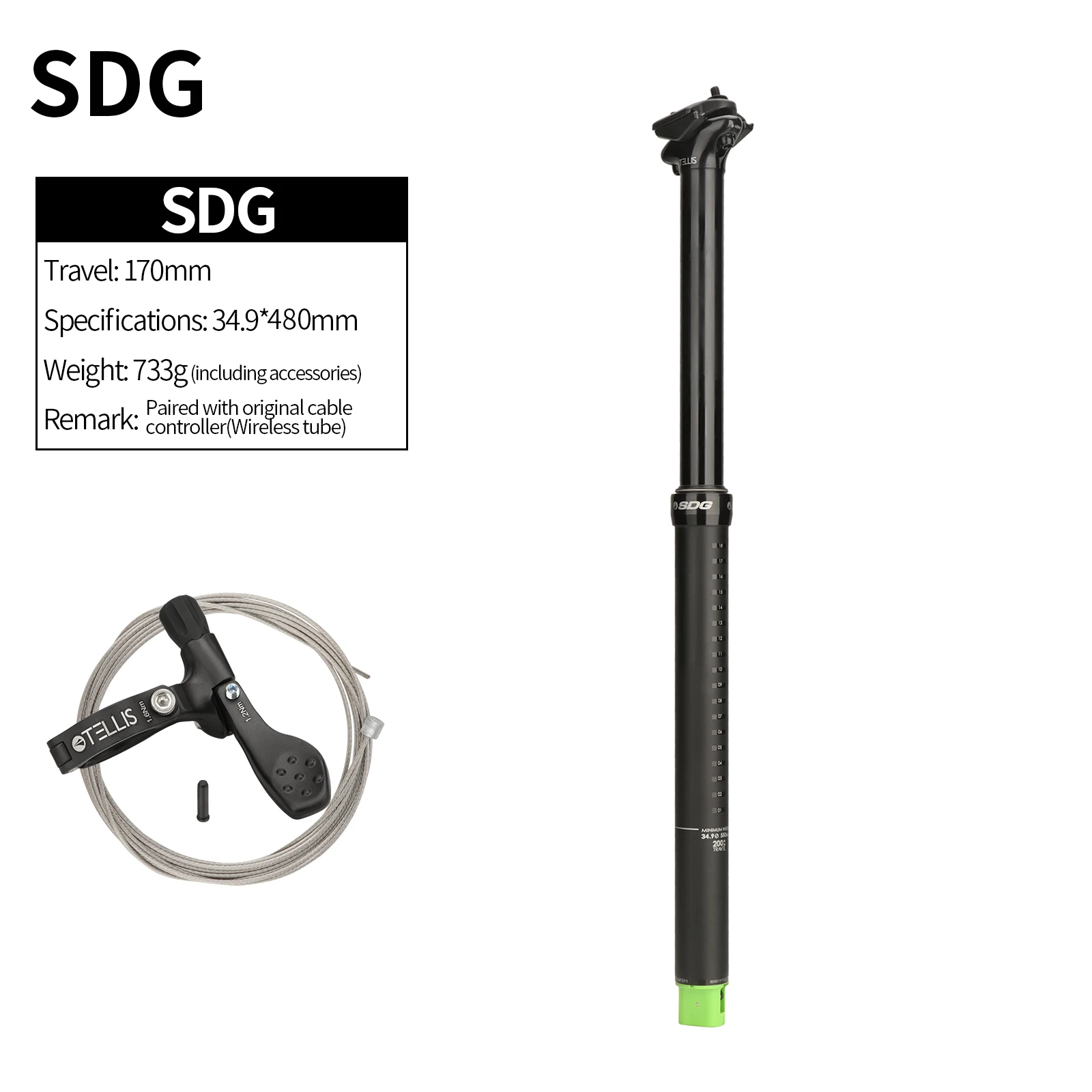 SDG TELLIS ドロッパーシートポスト リモートレバー付き SDG TELLIS ドロッパーシートポスト リモートレバー付き Amazon | SDG
