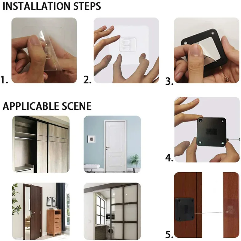 Punch-Free Automatic Sensor Door Closer Automatically Close For All Doors