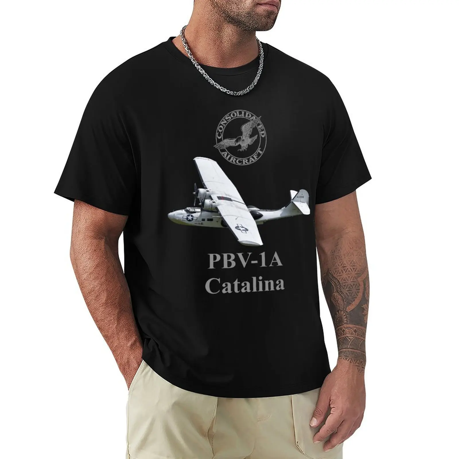 

Consolidated PBV-1A Catalina T-shirt kawaii clothes aesthetic clothes boys whites sweat men workout shirt