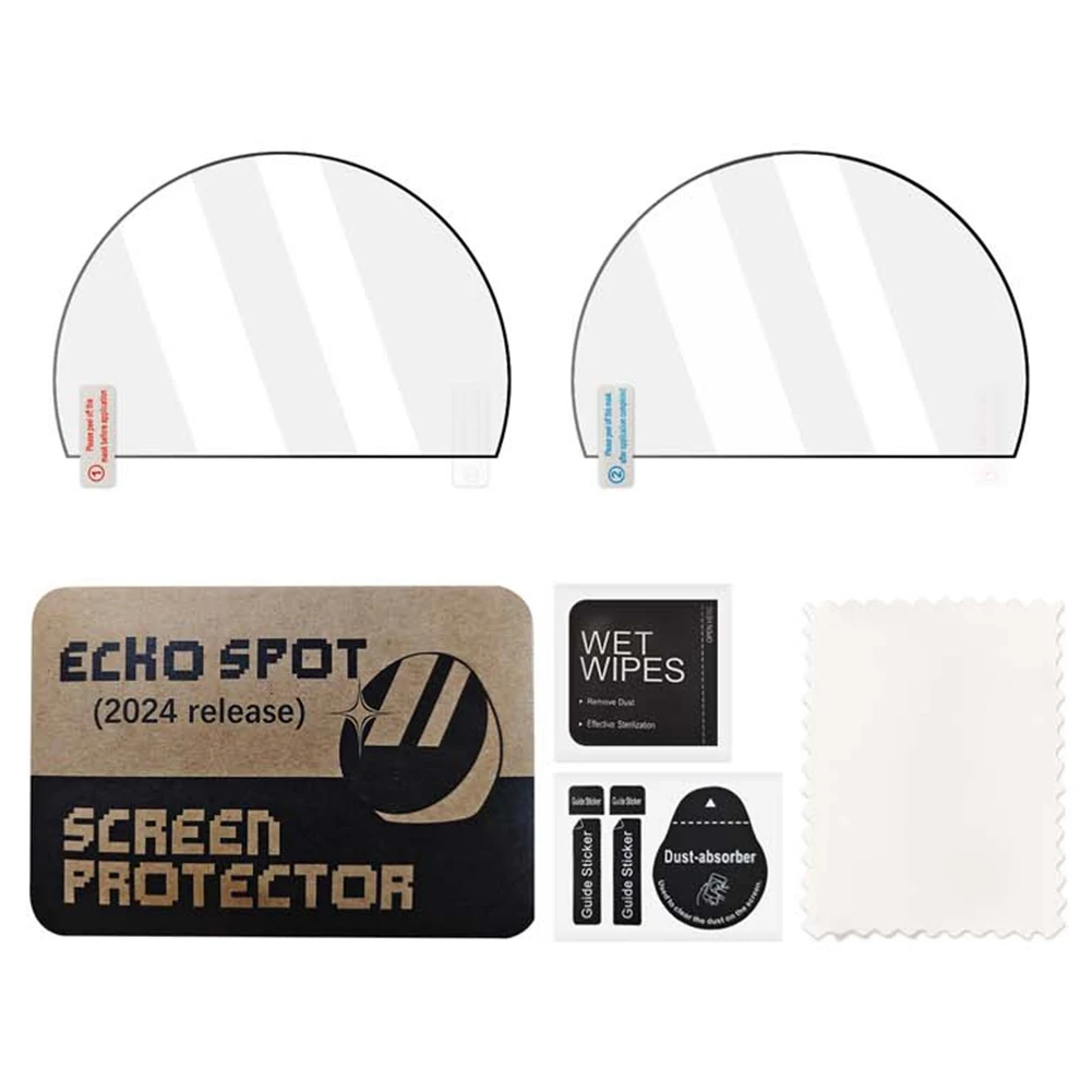 Amazon Echo nokta için 2 adet HD ekran koruyucu (2024 yayın) PET temizle koruyucu Film anti-çizik toz ekran koruma filmi