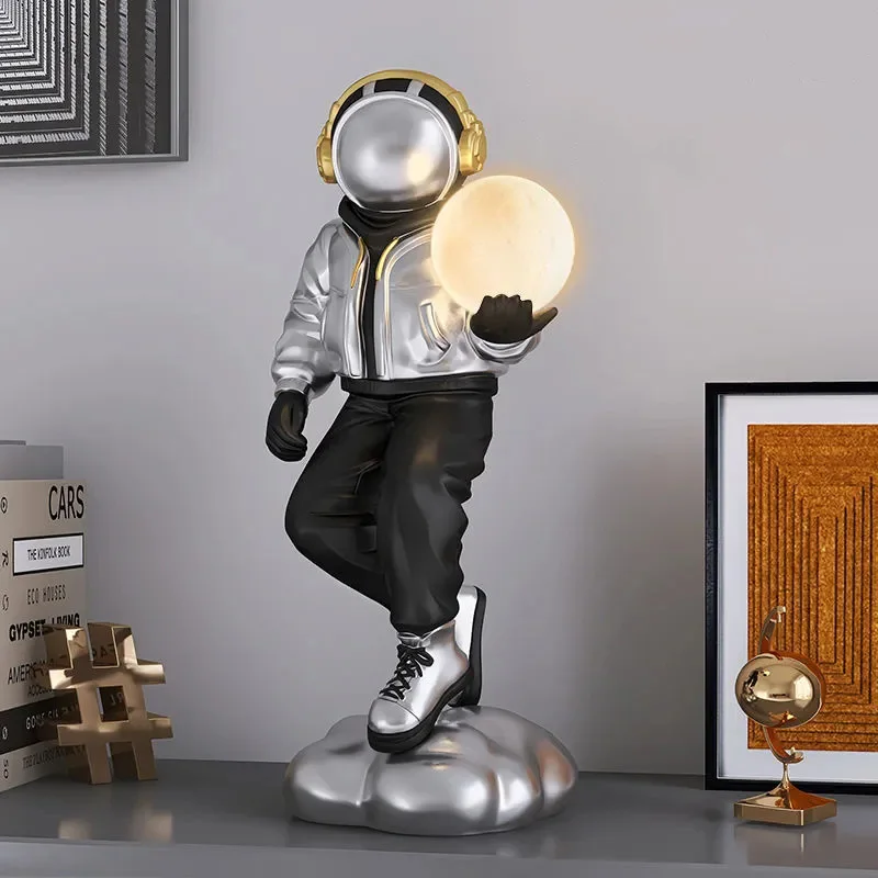 Creative silver plated astronaut Wine rack Display shelf Wine cabinet  Ornament Home decor accessories Livingroom decoration Gift - AliExpress